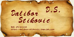 Dalibor Stiković vizit kartica